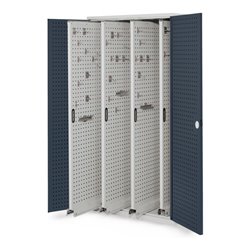 Kappes Vertikalschrank RasterPlan Mod. 83 RAL 7035/7016 Tür innen Lochplatten mit Ausstattung