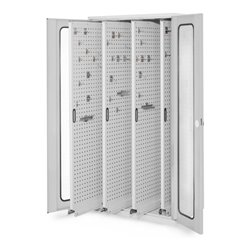 Kappes Vertikalschrank RasterPlan Mod. 83 RAL 7035 Sichtfenstertür mit Ausstattung