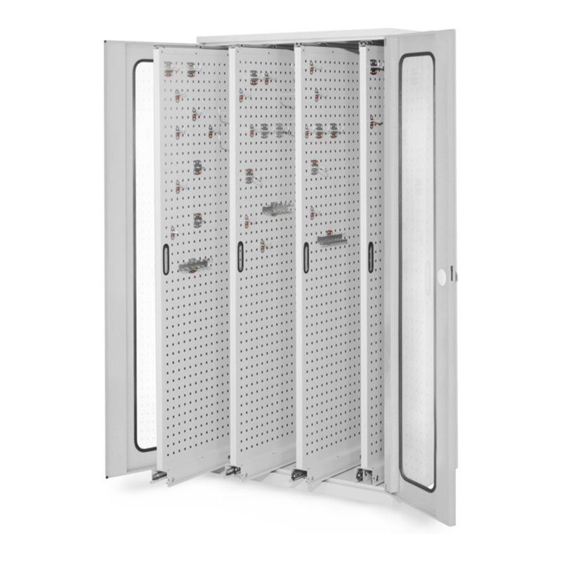 Kappes Vertikalschrank RasterPlan Mod. 83 RAL 7035 Sichtfenstertür mit Ausstattung