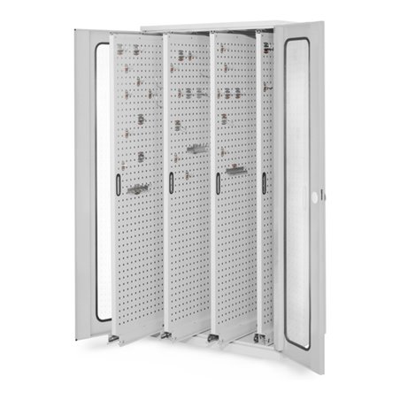 Kappes Vertikalschrank RasterPlan Mod. 83 RAL 7035 Sichtfenstertür mit Ausstattung