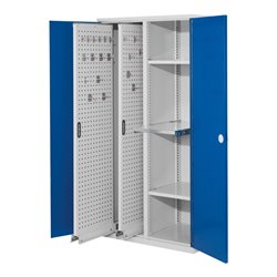 Kappes Vertikalschrank RasterPlan Mod. 84 RAL 7035/5010 Doppelwandtür mit Ausstattung