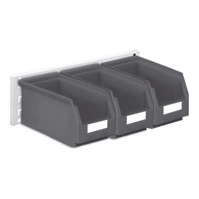 Kappes Wandschiene RasterPlan Schlitzplatten Set 10 RAL 7035