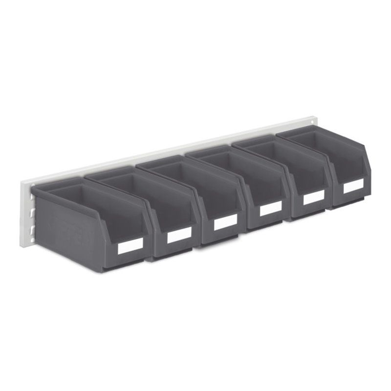 Kappes Wandschiene RasterPlan Schlitzplatten Set 11 RAL 7035