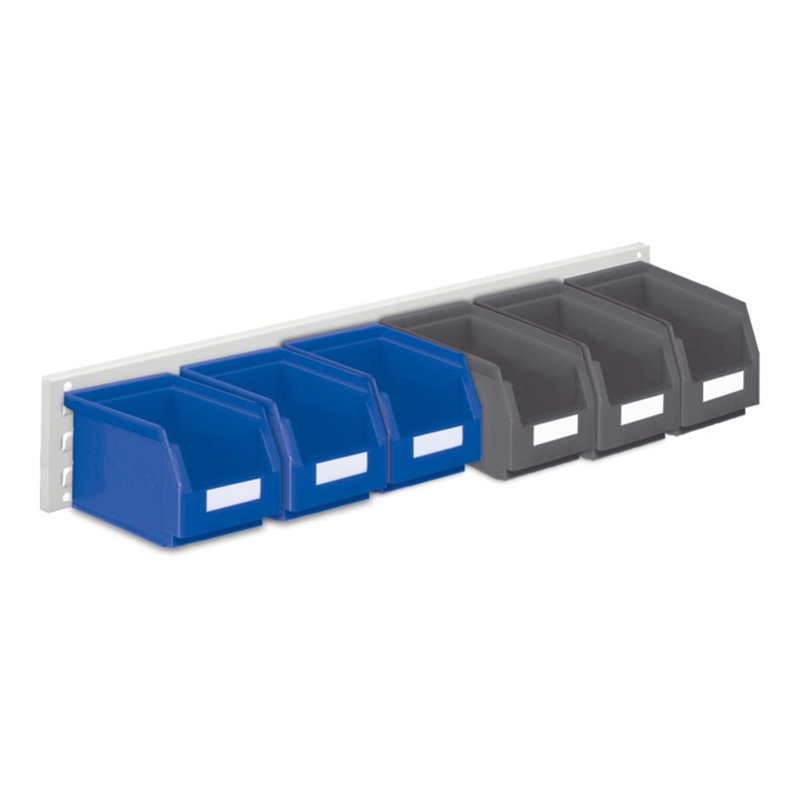 Kappes Wandschiene RasterPlan Schlitzplatten Set 15 RAL 7035