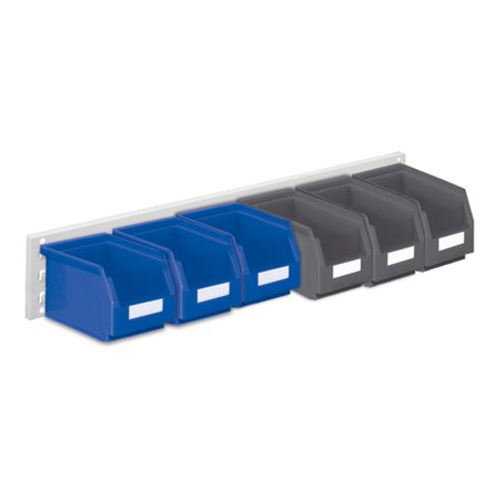 Kappes Wandschiene RasterPlan Schlitzplatten Set 15 RAL 7035