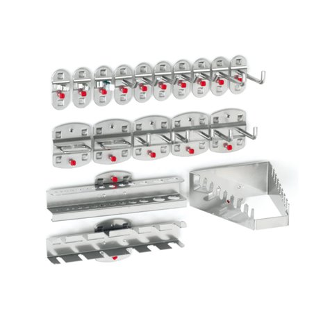 Kappes Werkzeughalter-Sortiment RasterPlan 18-teilig alufarben