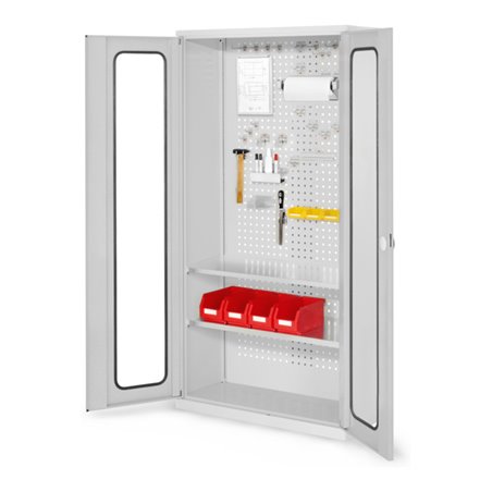 Kappes Werkzeugschrank RasterPlan Mod. 5 T410 mm RAL 7035 Sichtfenstertüren