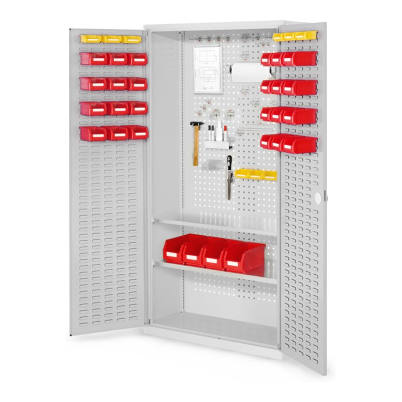 Kappes Werkzeugschrank RasterPlan Mod. 5 T410 mm RAL 7035 Türen innen Schlitzplatten