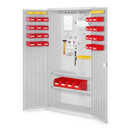 Kappes Werkzeugschrank RasterPlan Mod. 5 T410 mm RAL 7035 Türen innen Schlitzplatten