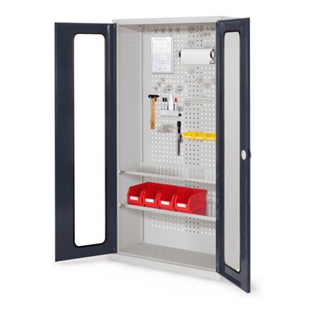 Kappes Werkzeugschrank RasterPlan Mod. 5 T410 mm RAL 7035/7016 Sichtfenstertüren