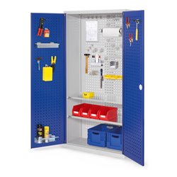 Kappes Werkzeugschrank RasterPlan Mod. 5 T410 mm RAL 7035/5010 Türen innen Lochplatten