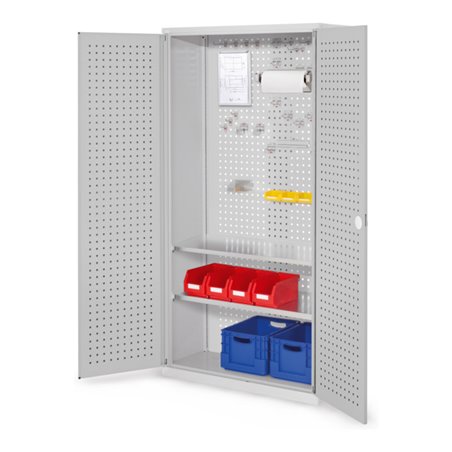 Kappes Werkzeugschrank RasterPlan Mod. 5 T410 mm RAL 7035 Türen innen Lochplatten