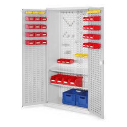 Kappes Werkzeugschrank RasterPlan Mod. 5 T500 mm RAL 7035 Türen innen Schlitzplatten