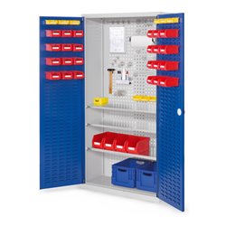 Kappes Werkzeugschrank RasterPlan Mod. 6 T410 mm RAL 7035/5010 Türen innen Schlitzplatten