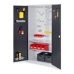 Kappes Werkzeugschrank RasterPlan Mod. 5 T500 mm RAL 7035/7016 Türen innen Lochplatten