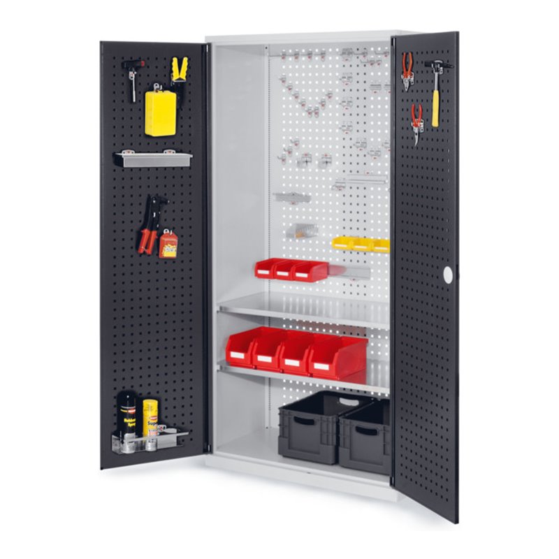 Kappes Werkzeugschrank RasterPlan Mod. 5 T500 mm RAL 7035/7016 Türen innen Lochplatten