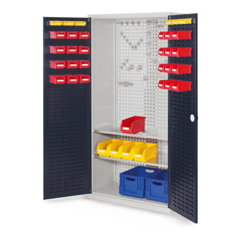 Kappes Werkzeugschrank RasterPlan Mod. 5 T500 mm RAL 7035/7016 Türen innen Schlitzplatten