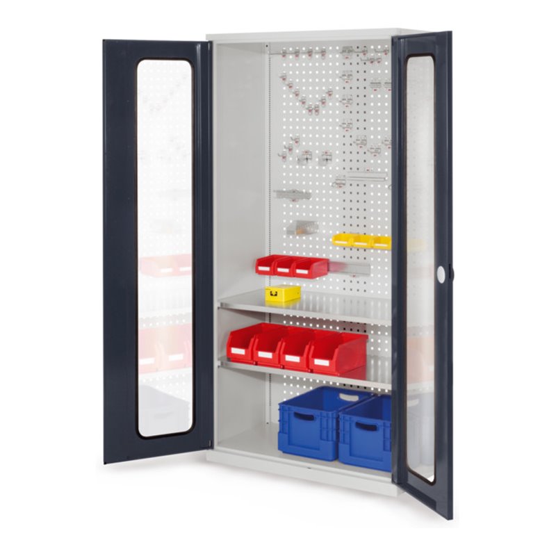 Kappes Werkzeugschrank RasterPlan Mod. 5 T500 mm RAL 7035/7016 Sichtfenstertüren