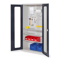 Kappes Werkzeugschrank RasterPlan Mod. 6 T410 mm RAL 7035/7016 Sichtfenstertüren