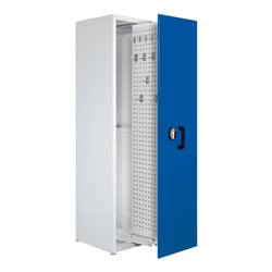 Kappes Zugwagenschrank RasterPlan mit Lochplatten RAL 7035/5010 1 Auszug