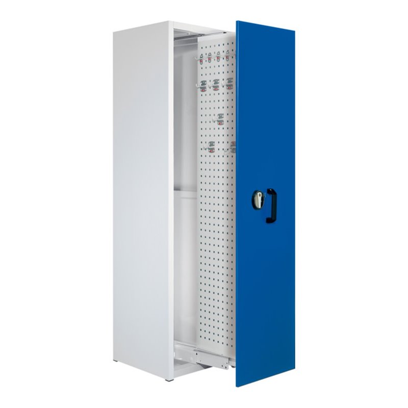 Kappes Zugwagenschrank RasterPlan mit Lochplatten RAL 7035/5010 1 Auszug