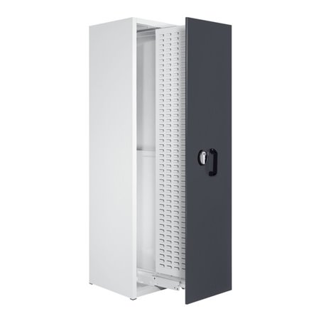 Kappes Zugwagenschrank RasterPlan mit Schlitzplatten RAL 7035/7016 1 Auszug