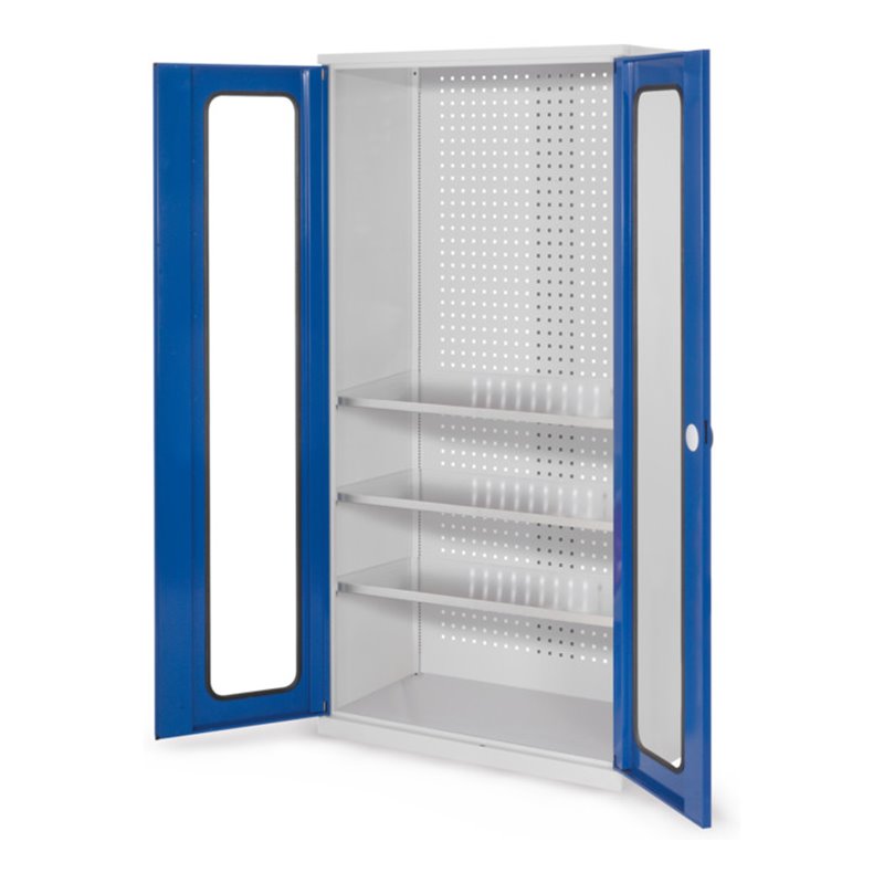 Kappes Werkzeugschrank RasterPlan Mod. 6 T500 mm RAL 7035/5010 Sichtfenstertüren