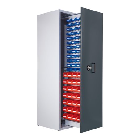 Kappes Zugwagenschrank RasterPlan Mod. 4 7035/7016 1 Auszug bestückt