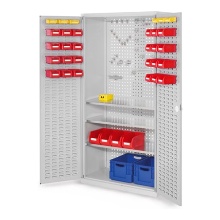 Kappes Werkzeugschrank RasterPlan Mod. 6 T500 mm RAL 7035 Türen innen Schlitzplatten