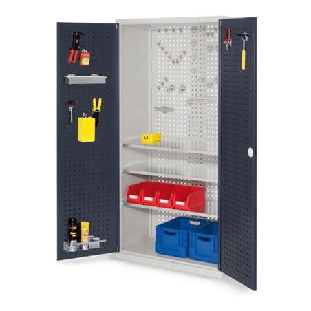 Kappes Werkzeugschrank RasterPlan Mod. 6 T500 mm RAL 7035/7016 Türen innen Lochplatten