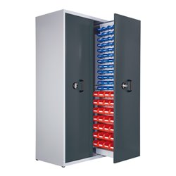 Kappes Zugwagenschrank RasterPlan Mod. 6 7035/7016 2 Auszüge 1 Auszug bestückt