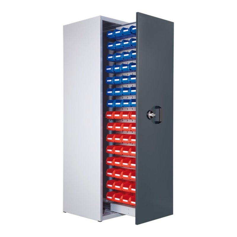 Kappes Zugwagenschrank RasterPlan Mod. 2 7035/7016 1 Auszug bestückt