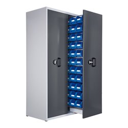 Kappes Zugwagenschrank RasterPlan Mod. 5 7035/7016 2 Auszüge 1 Auszug bestückt