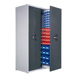 Kappes Zugwagenschrank RasterPlan Mod. 7 7035/7016 2 Auszüge 1 Auszug bestückt