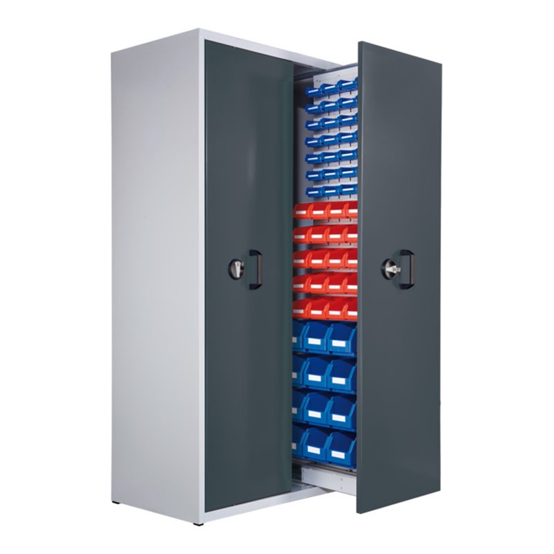 Kappes Zugwagenschrank RasterPlan Mod. 7 7035/7016 2 Auszüge 1 Auszug bestückt