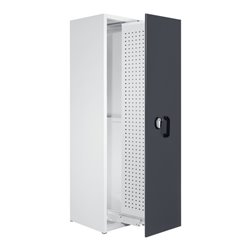 Kappes Zugwagenschrank RasterPlan mit Lochplatten RAL 7035/7016 1 Auszug