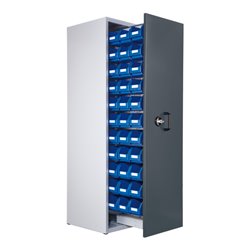 Kappes Zugwagenschrank RasterPlan Mod. 3 7035/7016 1 Auszug bestückt