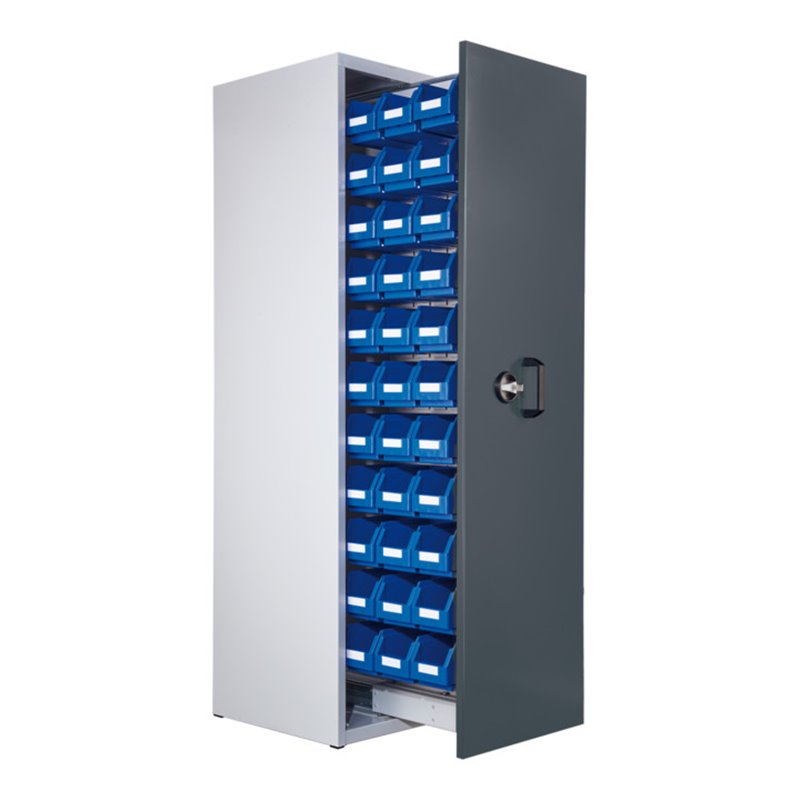 Kappes Zugwagenschrank RasterPlan Mod. 3 7035/7016 1 Auszug bestückt