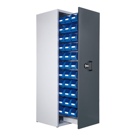 Kappes Zugwagenschrank RasterPlan Mod. 3 7035/7016 1 Auszug bestückt