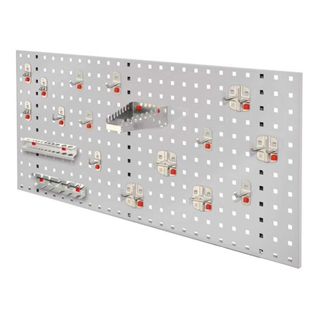 Kappes Lochplatten RasterPlan/ABAX Einsteigerset 6 RAL 7035 mit Ausstattung