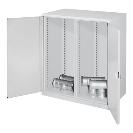 Kappes Schwerlastbeistellschrank Leergehäuse Mod. 70 RAL 7035 Doppelwandtüren