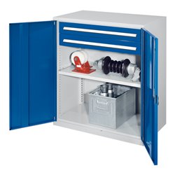 Kappes Schwerlastbeistellschrank Mod. 61 RAL 7035/5010 Vollblechtüren mit Ausstattung