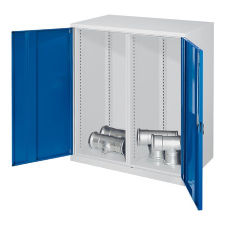 Kappes Schwerlastbeistellschrank Leergehäuse Mod. 70 RAL 7035/5010 Vollblechtüren