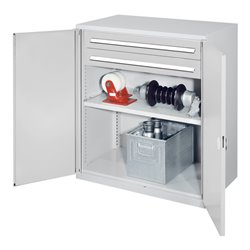 Kappes Schwerlastbeistellschrank Mod. 61 RAL 7035 Doppelwandtüren mit Ausstattung