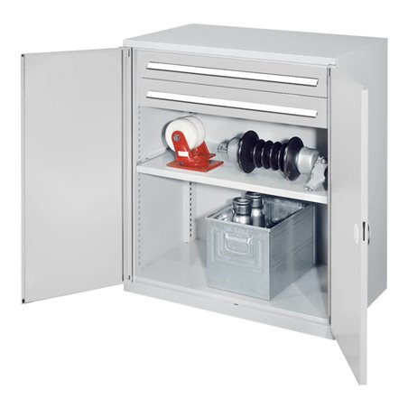 Kappes Schwerlastbeistellschrank Mod. 61 RAL 7035 Doppelwandtüren mit Ausstattung