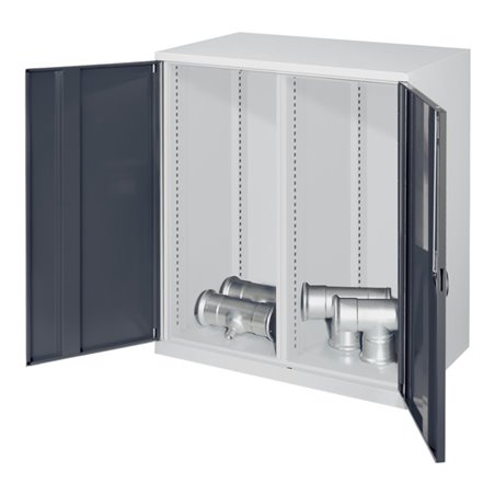 Kappes Schwerlastbeistellschrank Leergehäuse Mod. 70 RAL 7035/7016 Vollblechtüren