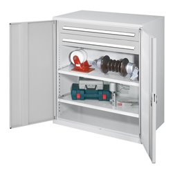 Kappes Schwerlastbeistellschrank Mod. 63 RAL 7035 Vollblechtüren mit Ausstattung