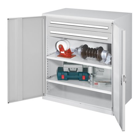 Kappes Schwerlastbeistellschrank Mod. 63 RAL 7035 Vollblechtüren mit Ausstattung