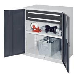 Kappes Schwerlastbeistellschrank Mod. 61 RAL 7035/7016 Vollblechtüren mit Ausstattung