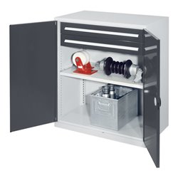 Kappes Schwerlastbeistellschrank Mod. 61 RAL 7035/7016 Doppelwandtüren mit Ausstattung